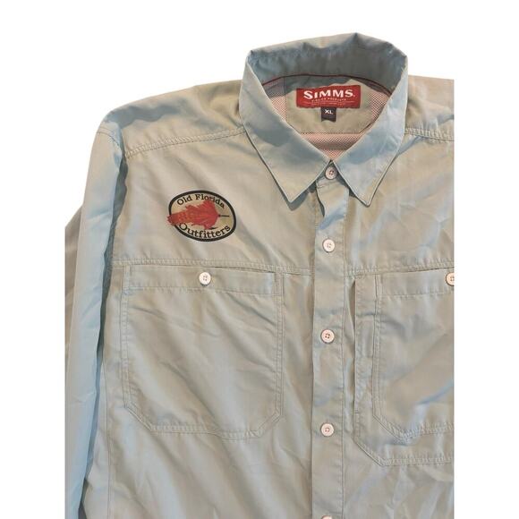 SIMMS Fishing Products Old Florida Outfitters Men’s Long Sleeve Shirt XL - Picture 2 of 5